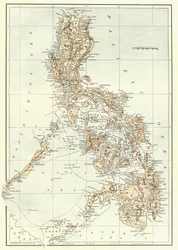 19世紀末のフィリピンの地図。